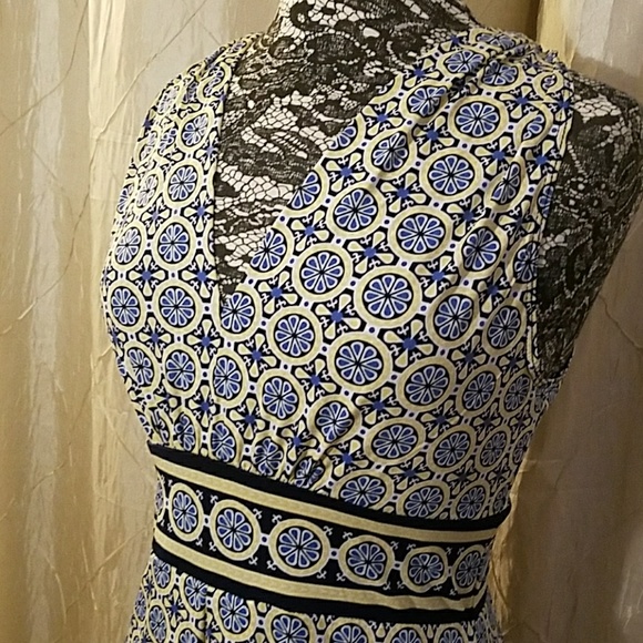 Max Studio blue patterned dress, size M - Picture 2 of 5